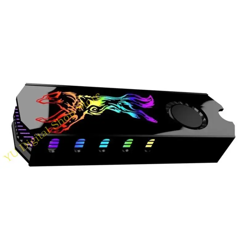 

96BA ARGB SSD Heatsink 5V 3Pin M.2 2280 Drive Hard Disk Heat Cooler