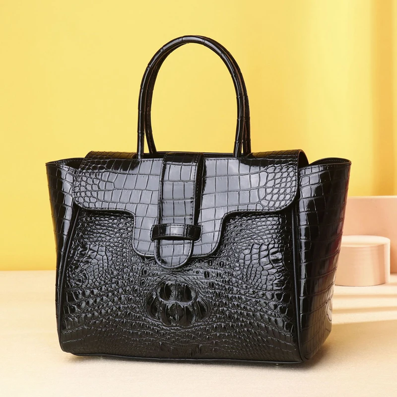 

High quality Genuine cowhide Bags for women Luxury bag Women's handbag Crocodile patterned real cowhide bag fashion women bag