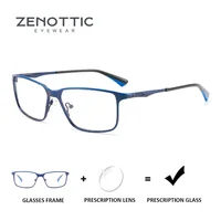 ZENOTTIC Modish gafas graduadas de cejas de Metal para hombres gafas ópticas fotocromáticas cuadradas gafas progresivas
