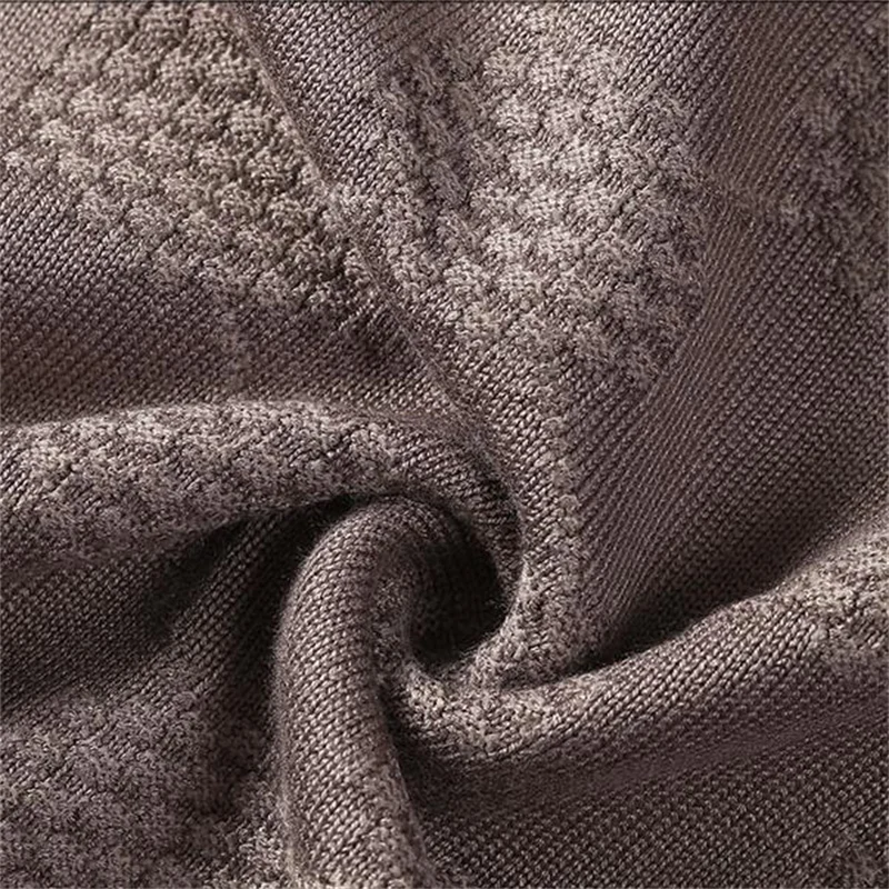 سترة تريكو رائعة للرجال من Pull Homme بلوفرات بأكمام قصيرة جودة الخريف سميكة وناعمة ومريحة ومطاطة Sueters De Hombre