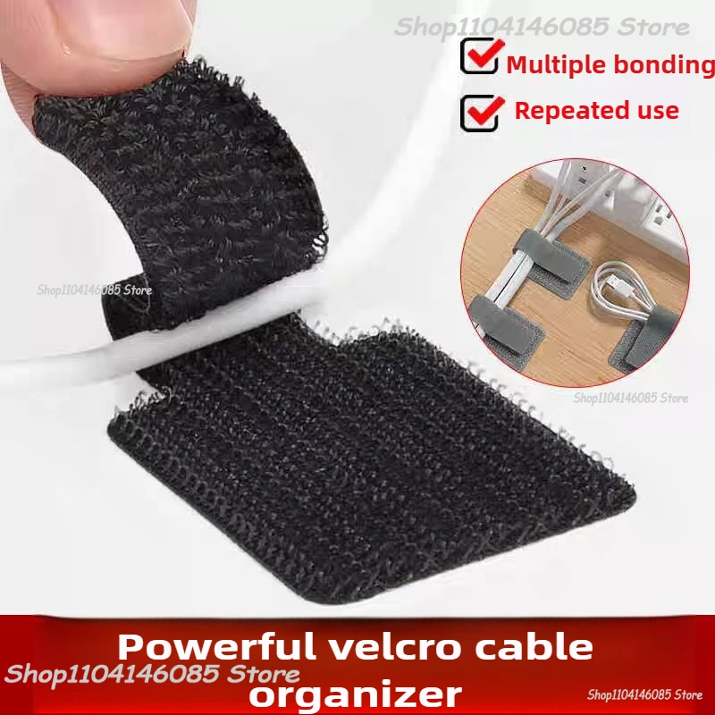 Reusable Cable Ties Velcro Ties Self-Adhesive Power Cord Cable Holder Adjustable Cord Storage Desktop Organiser Manager