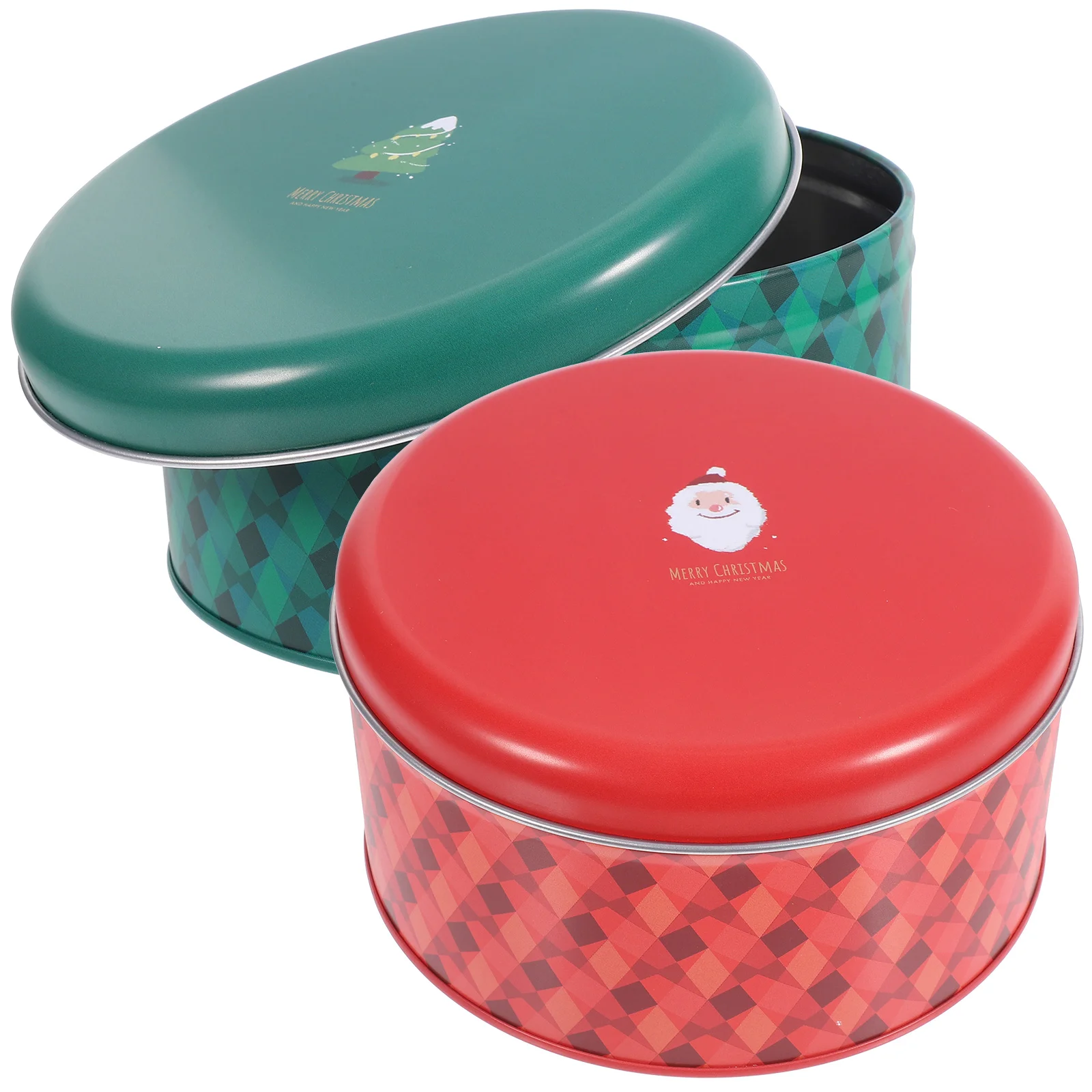 

Candy Container Christmas Tin Box Cookie Cocoa Crisp Jar Biscuit Containers Tinplate