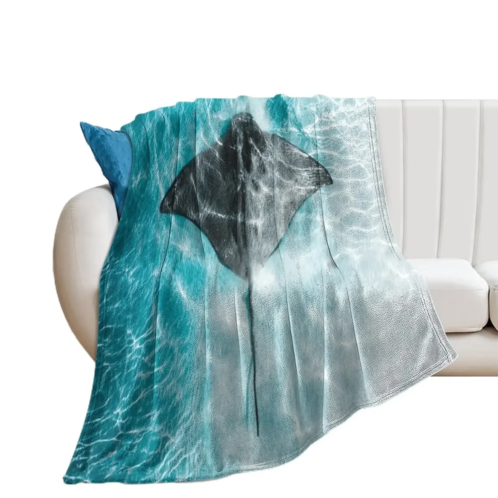 Stingray Swimming Throw Blanket Extra Large Throw Hairy Blankets