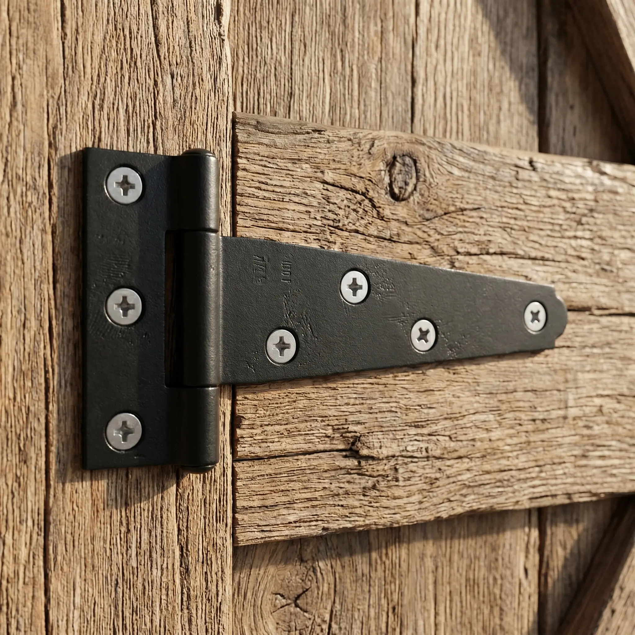 2Pcs T Shape Hinges Iron Galvanized Rustproof Heavy Duty Gate Door Cabinet Shed Door Hinges Black Flexible Stable