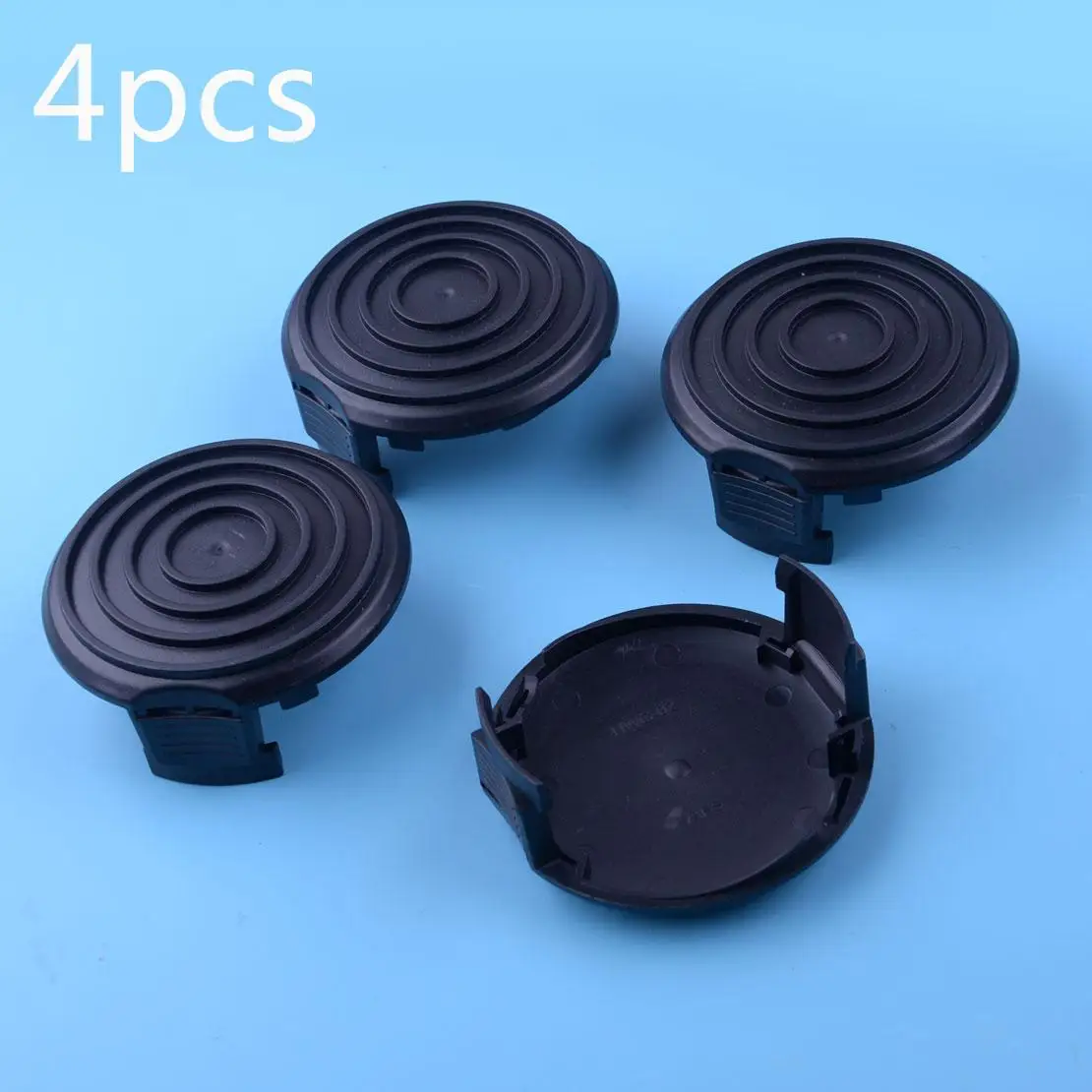 

4PCS Grass Trimmer Spool Cover Cap Black ABS Fit for WORX WG168 WG184 WG191