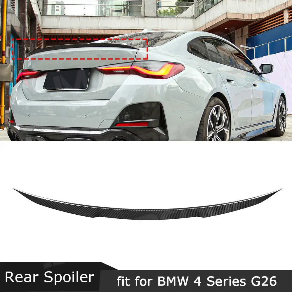 

JMCARCOOL Rear Trunk Spoiler Wing For BMW 4 Series G26 M Sport Sedan 2020+ Dry Carbon Fiber Rear Boot Duckbill Wing Spoiler