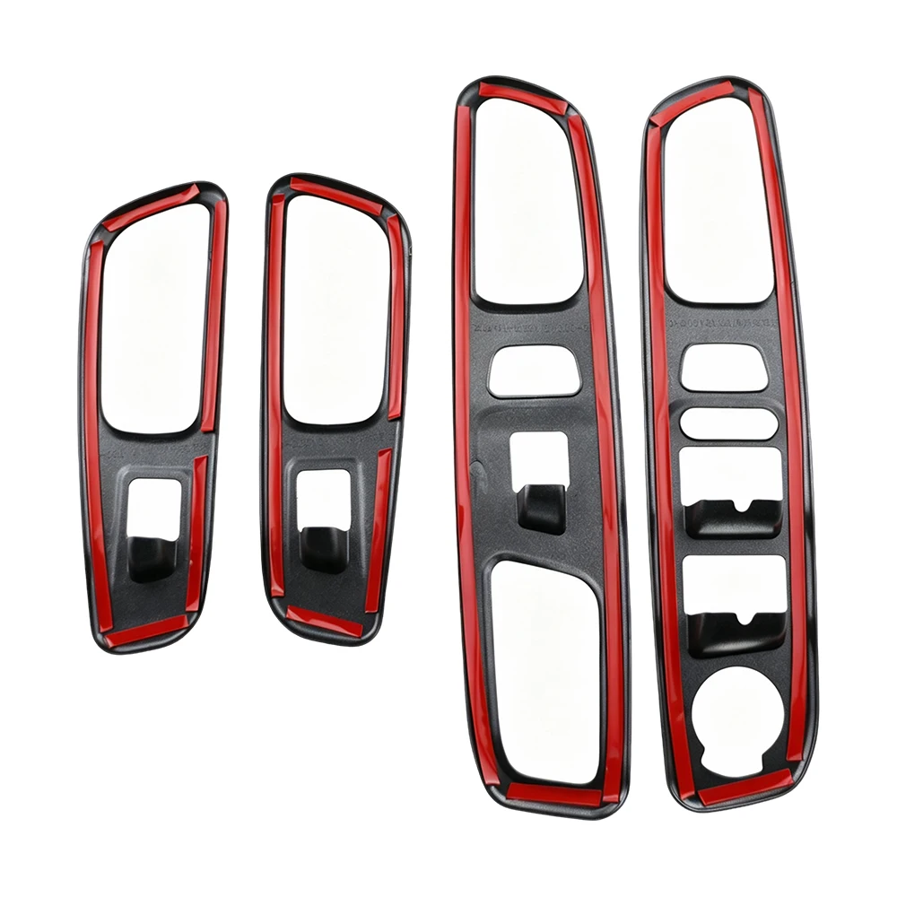 Für Jeep Renegade 2015 2016 2017 2018 2019 2020 2021 2022 2023 ABS Auto Fenster Glas Lift Schalter Taste Panel trim Abdeckung Aufkleber – Detail 2