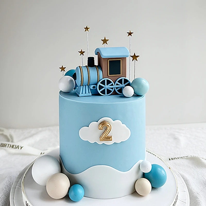Little Train Cake Topper Birthday Cake Decorating Kid Gift Christmas Train Cake Decoration Baby Shower Birthday Party Cake Decor