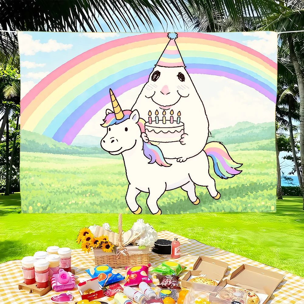 Hamster Meme Sun Shines flag For Garden Party Living Room Home Balcony Wall Decor Banner Bedroom Outdoor Tapestry