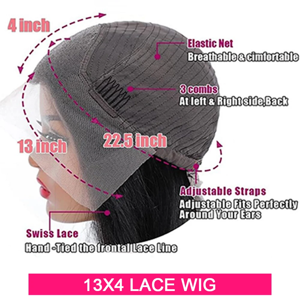 在庫一掃セール　人毛ウィッグ　13x4 透明レースフロントウィッグ　ボディウェーブ　プレプラッキング済みレースフロント人毛ウィッグ　女性用