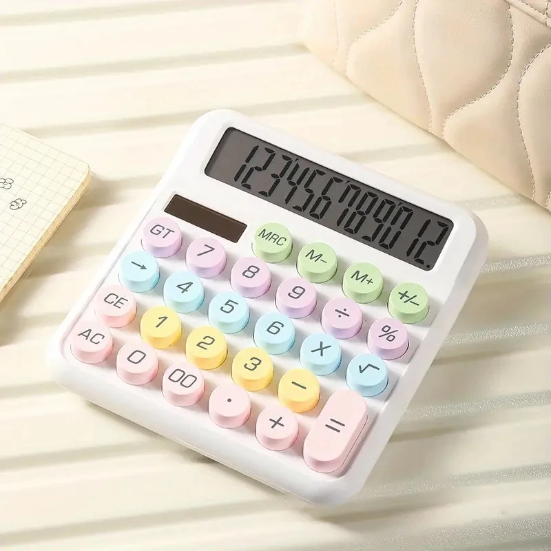 Button Calculator With Hiah Yalue And MultiColor Options 12 Digit Large Screen FinanciaAccounting Professional Office Commerc