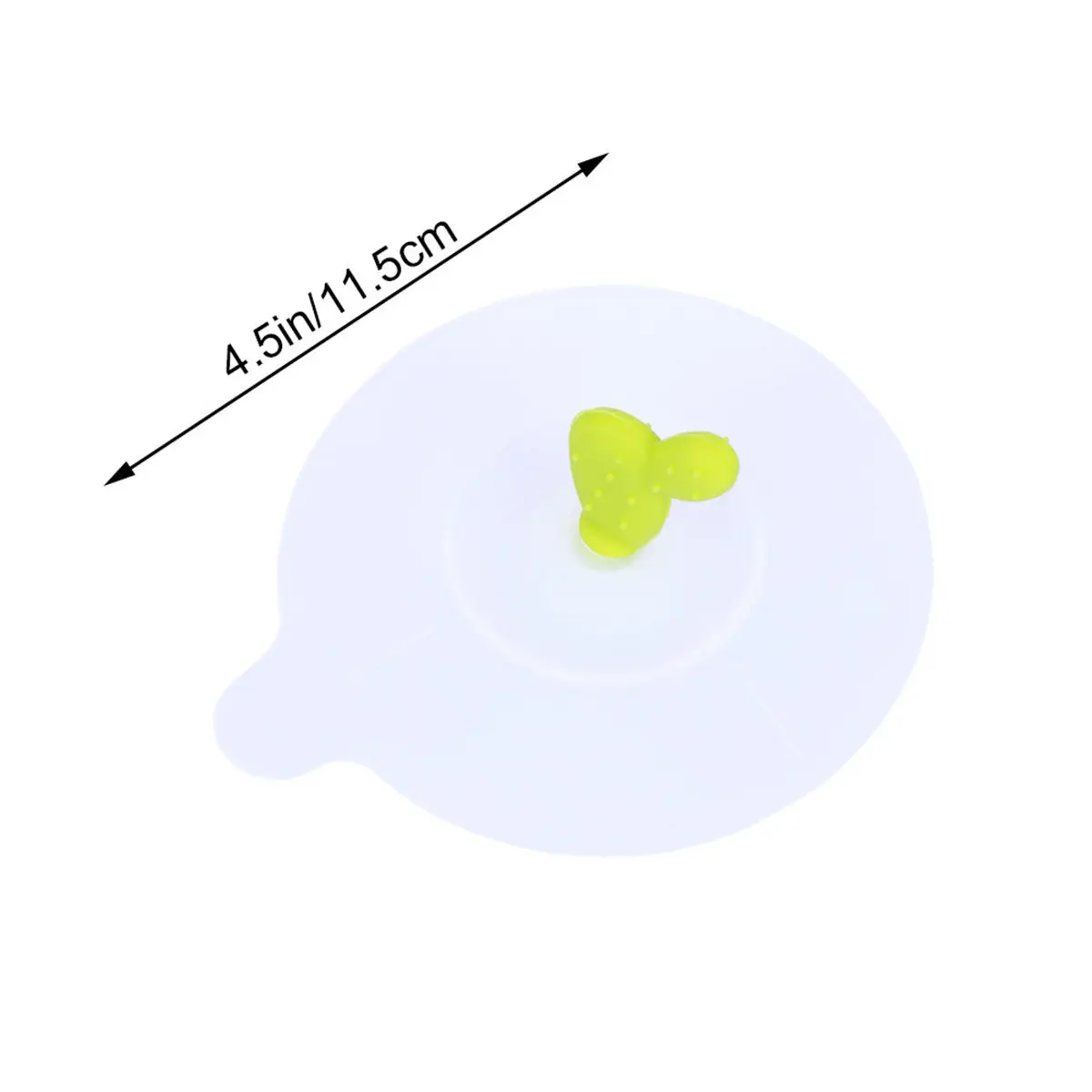 Creative Food Grade Silicone Cup Cover Lid Cactus Drink Cover for Hot Cold Drinks Mugs Wine Glasses Bowls Light Green