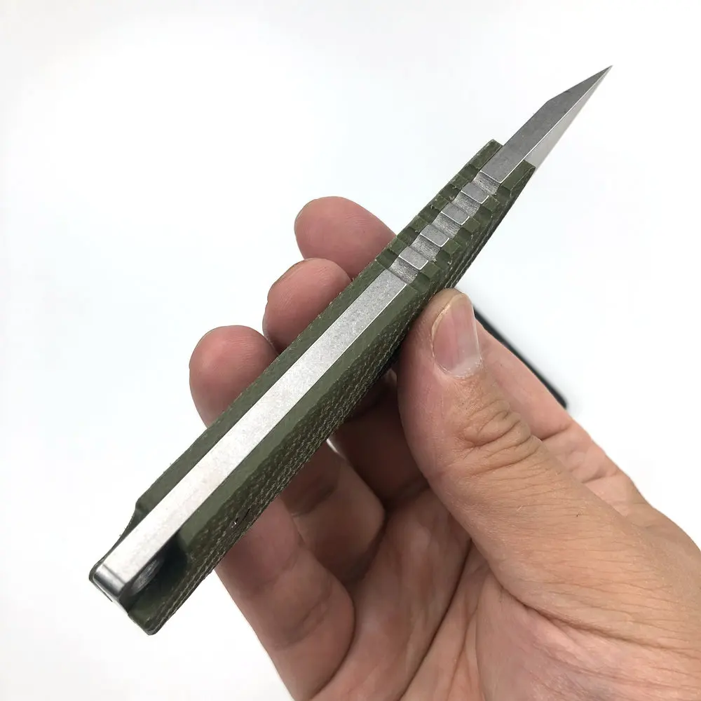 Cuchillo de bolsillo TRSKT 14C28N, cuchillo táctico pequeño de 4,5mm de espesor, cuchillos de desempaquetado, herramienta EDC, mango de lino Kydex, envío directo