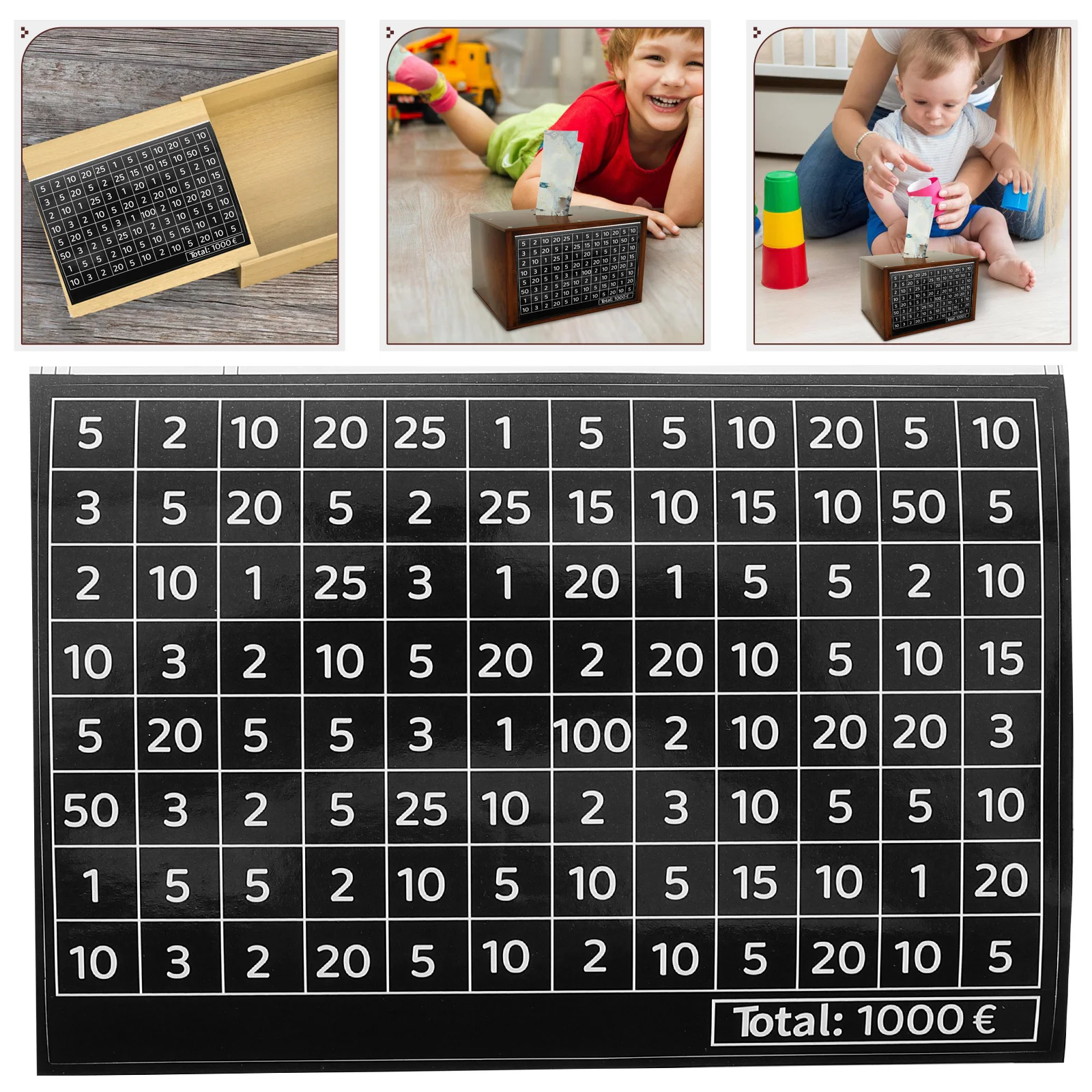 

50Pcs Coin Box Sticker Set Money Saving Labels Savings Tracker Sheets Digital Number Charts Cash Budget Planner