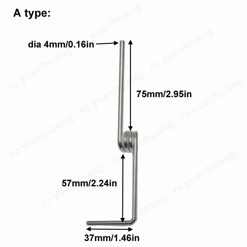 Train d'atterrissage en fil d'acier, 1 pièce, support de montage de tige à ressorts métalliques Dia 4/3/2.5mm, accessoires d'assemblage pour avion à voilure fixe RC