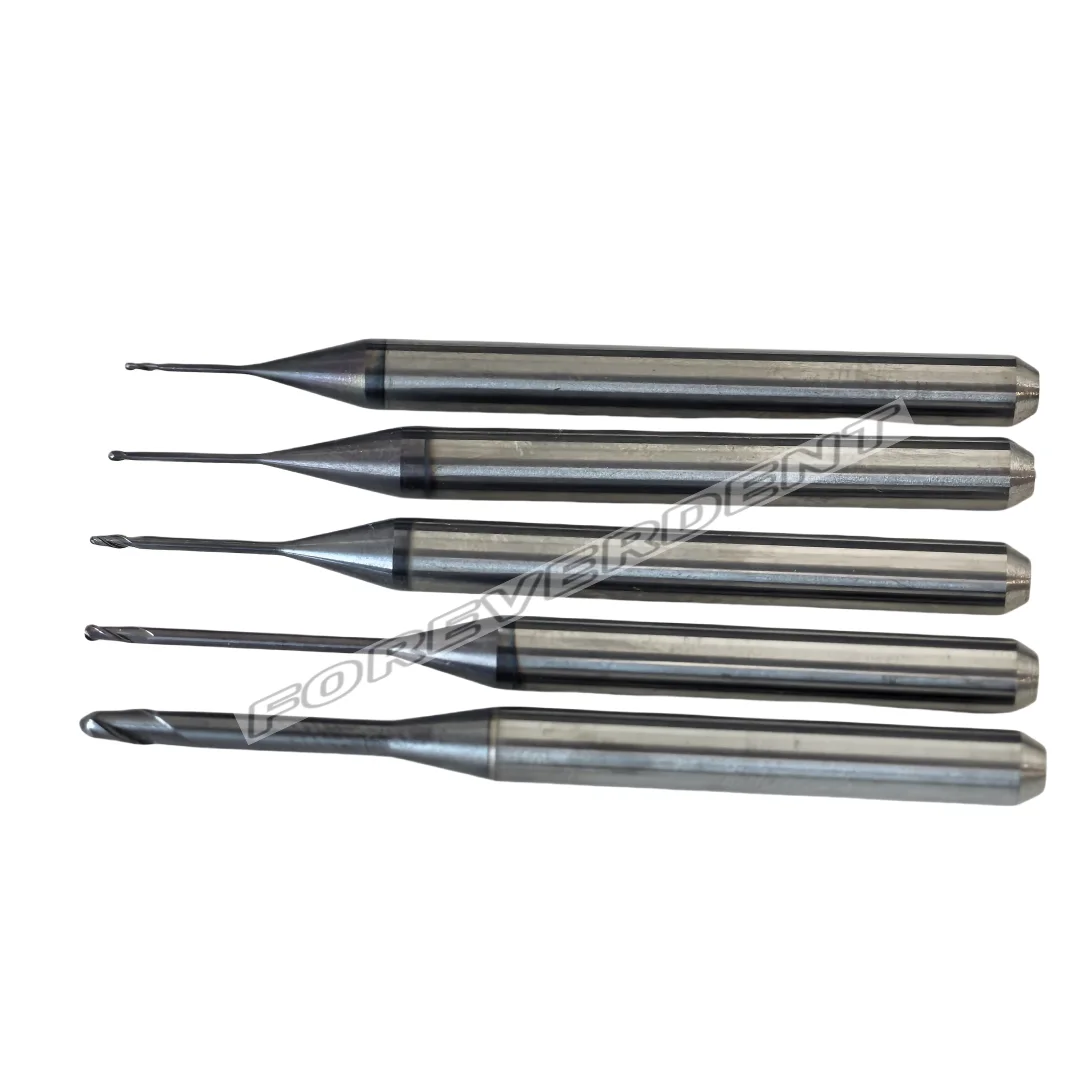 Dental Roland DLC Bur CAD CAM Zirconia Milling Burs D4 Cutting Bur Coated ∅0.5/∅0.6/∅0.8/∅1.0/∅2.0