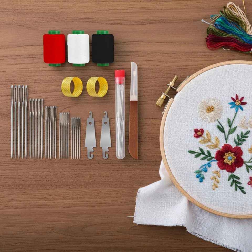 34 Piece Stainless Steel Knitting Needle Set