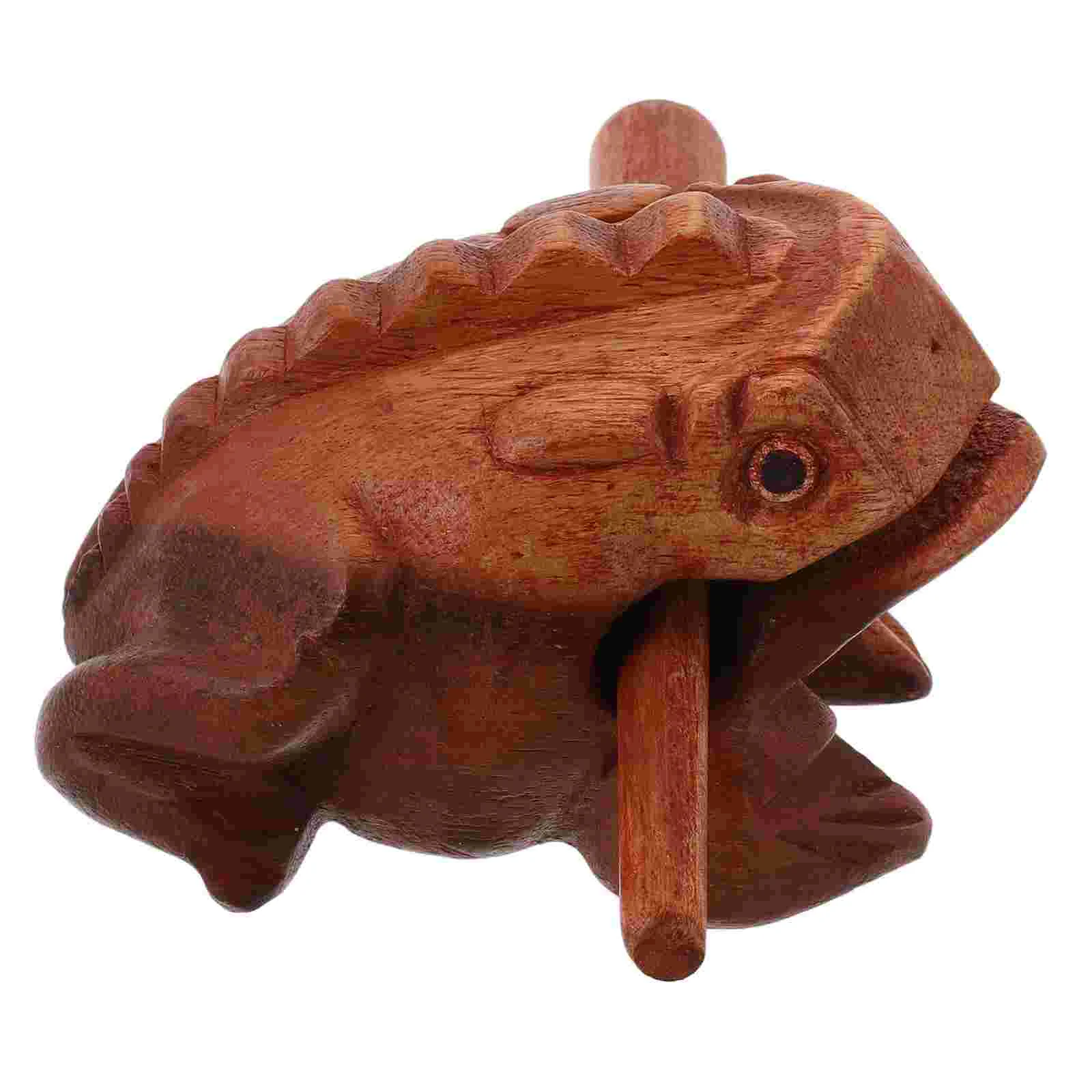 Hooters Animal Instruments Wooden Frog Lucky Musical Percussion Desk Figurines Accessories Toad