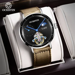 ochstin hot model 2024 fashion trend creative nylon series flywheel watch mechanical movement men's mechanical watches