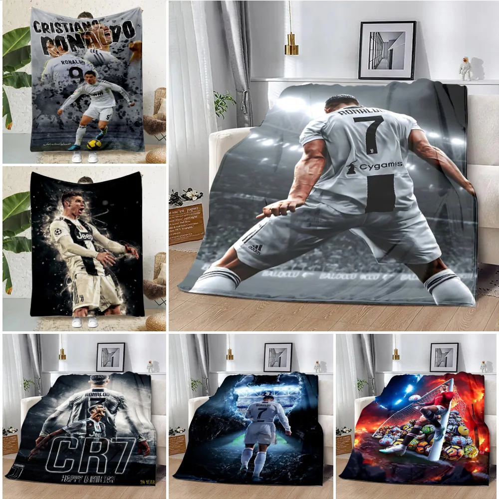 

Football CR7 Printed Blanket Picnic Blankets Warm Blanket Soft and R-Ronaldos Comfortable Blanket Home Travel Birthday Gift