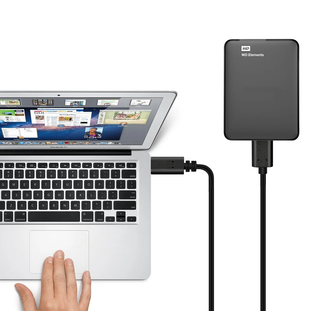 UGOjP Type C to Micro B Cable USB C to USB 3.0 5Gbps Data Connector Adapter For Phone PC Macbook Hard Drive Disk Camera HDD SSD