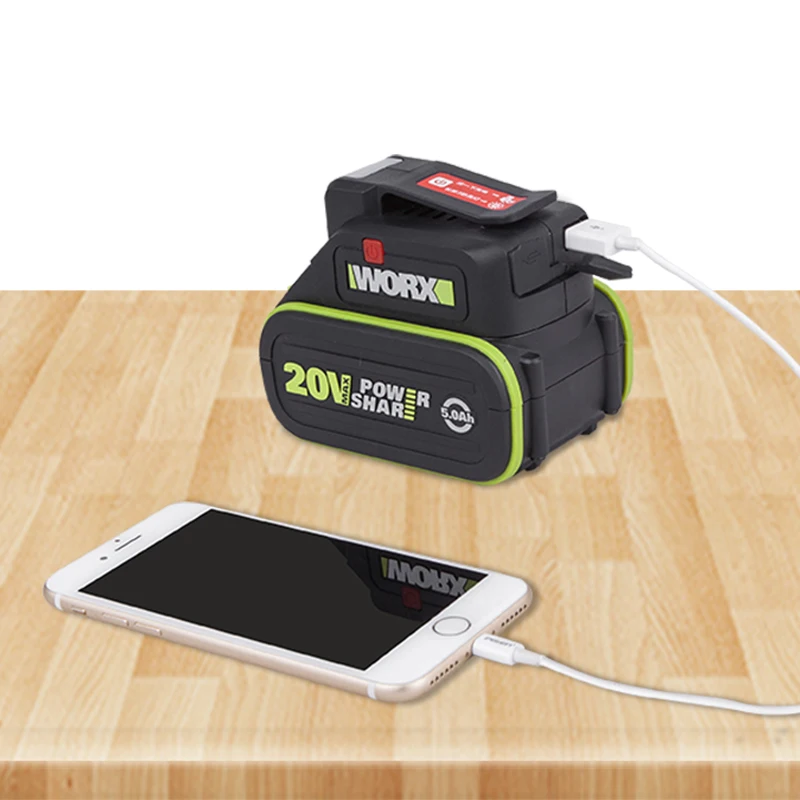 

Worx WU020 20v Charging Base USB Adapter Can Turns Battery Into Charging Bank with USB-Output and Lighting LED