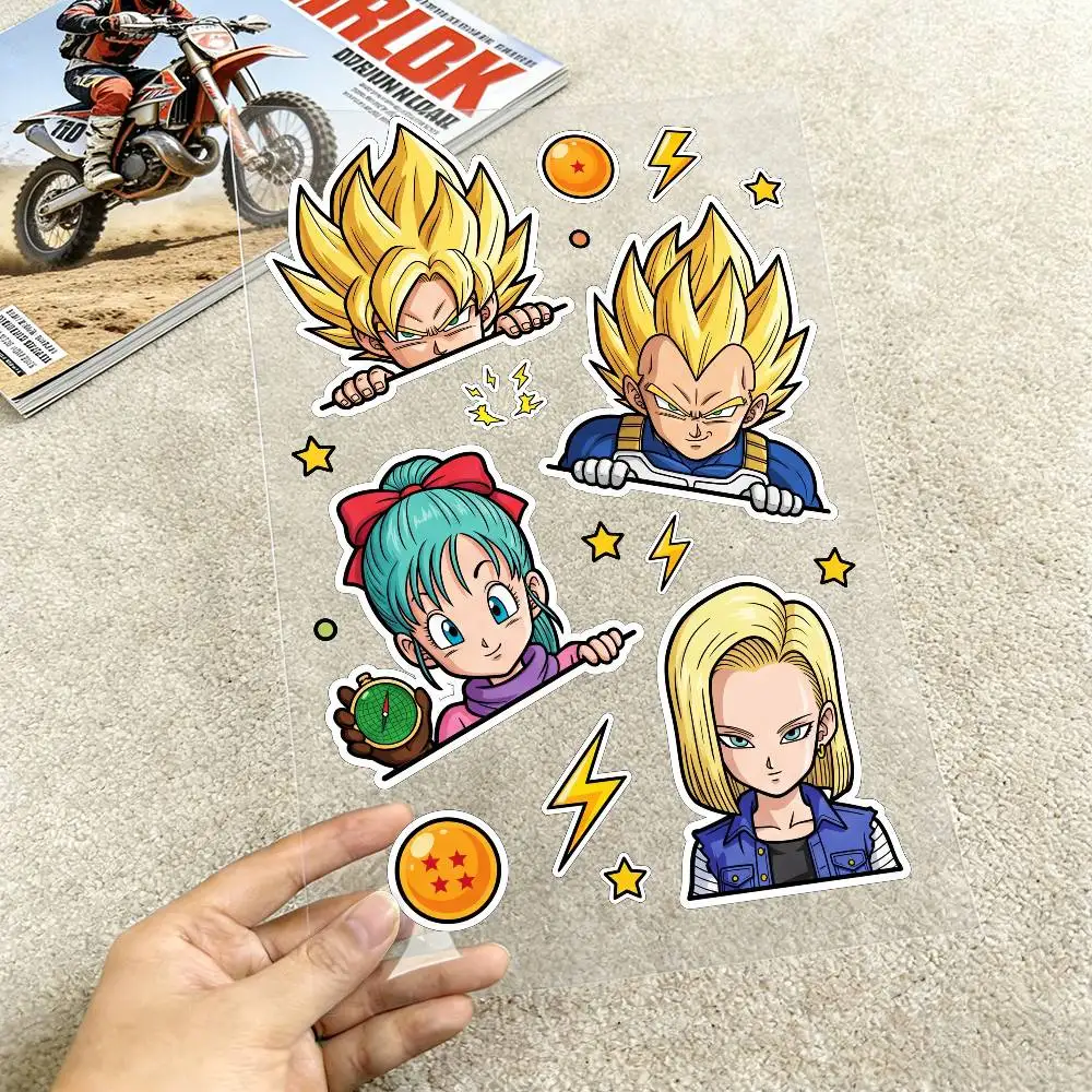 

DRAGON BALL GOKU Motorcycle Reflective Stickers Waterproof Decals for Helmet Scooter Fuel Tank Toolbox Racing
