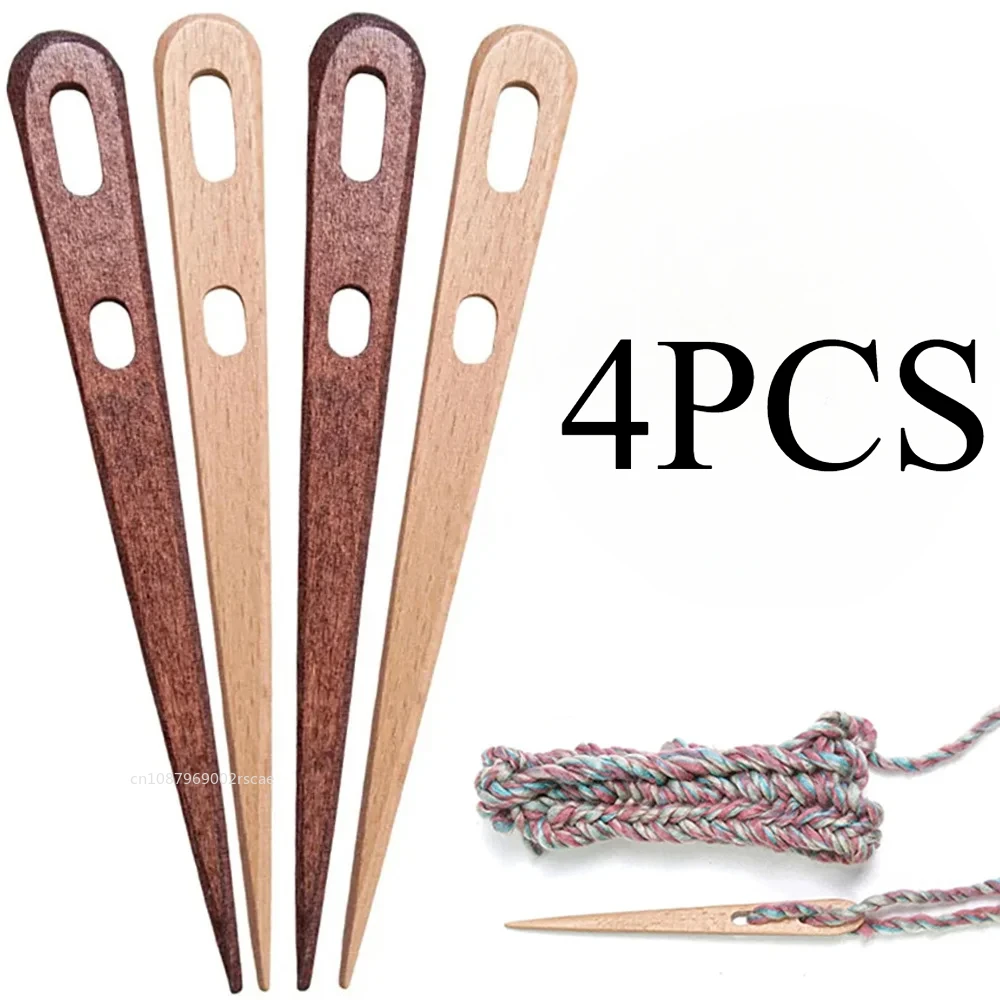 

4/2 шт., швейные иглы с большим ушком, сделай сам, деревянный ткацкий станок, инструмент для штопки гобелена, две пряжи с большим ушком, вязальные спицы, рукоделие, ремесло