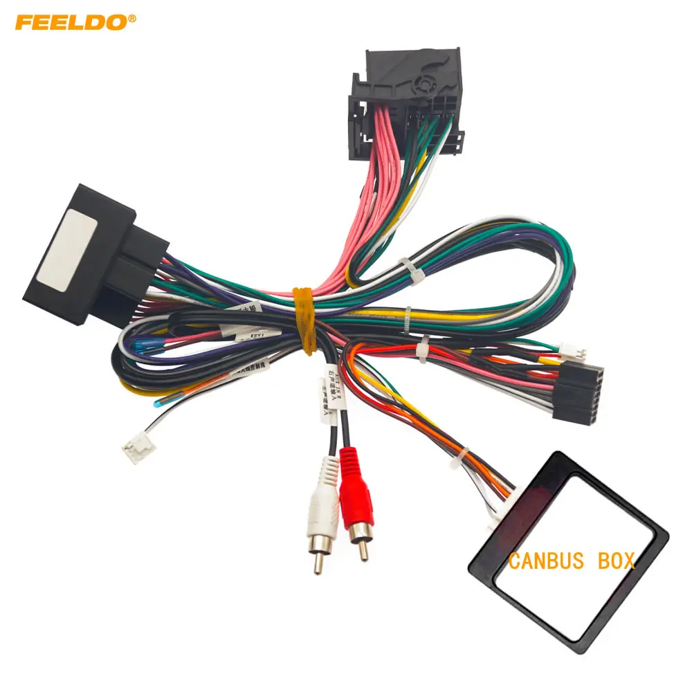 

FEELDO Car 16pin Power Cord Wiring Harness Adapter With Canbus For Renault Koleos (HY;2008-2012) Installation Head Unit #HQ7813