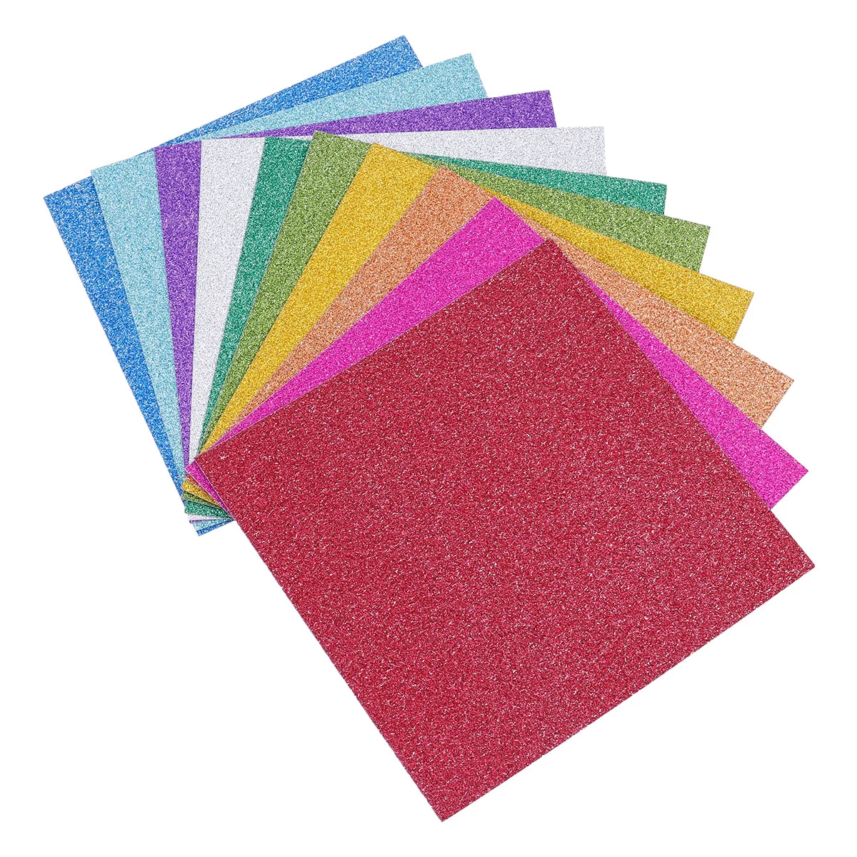 

100 Pcs Handmade DIY Glitter Paper Color Cardstock Multipurpose Making Props Origami Beautiful Crafted Gift Material