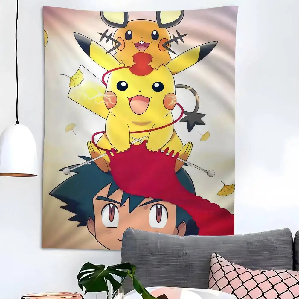 Bilibili لطيف P-Pokemon P-Pikachu لتقوم بها بنفسك قماش مزخرف جداري الفن الخيال العلمي غرفة ديكور المنزل جدار ديكور فني #4