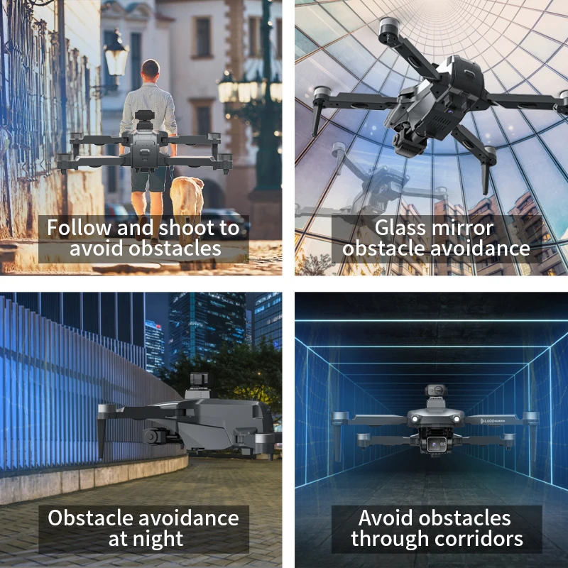 L600 Pro MAX /L600 PRO 드론 4K 전문가용 HD 카메라 3축 짐벌 GPS 드론 360 °   장애물 회피 5G WIFI RC 쿼드콥터 장난감