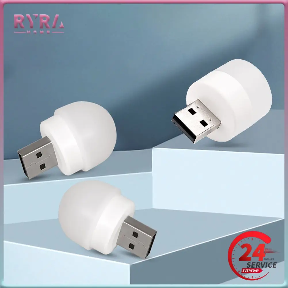 Portable Mini USB Night Light USB Plug LED Night Light Round Reading Eye Protection Book Lamps For Computer Power Bank Charging