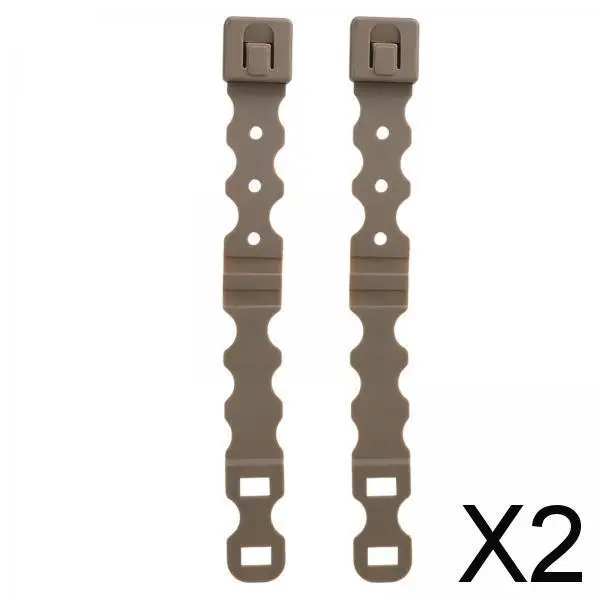 2x2Pcs System Malice Clips Strap Buckle Nylon Magazine Pouch Accessory brown