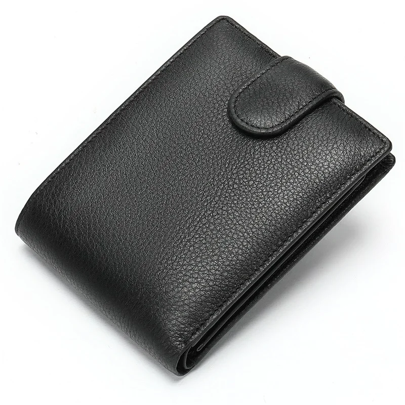 

Men's Genuine Leather Wallet Multifunction RFID Bifold Purse For Men Small ID Card Holder Male Antimagnetic Cash Wallets