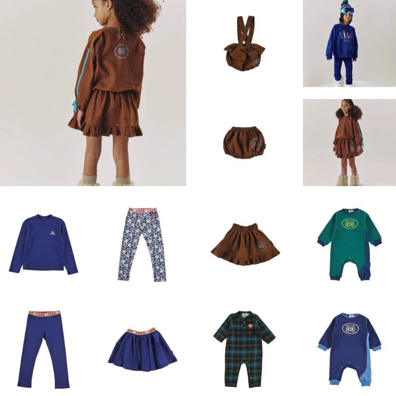 Baby Sets Aw TNS26 New Girl Printed Long-sleeved T-shirt Shorts Baby Blouse Bloomers Kid Romper