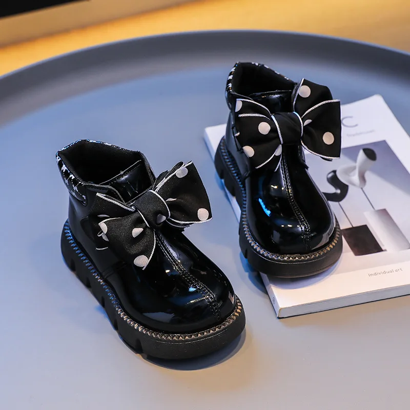 الخريف الفتيات الأحذية الجديدة تنوعا الشتاء التمهيد موضة الاتجاه فتاة أحذية لينة سوليد المضادة للانزلاق حذاء بوت بطول الكاحل القوس الأميرة حذاء طفل