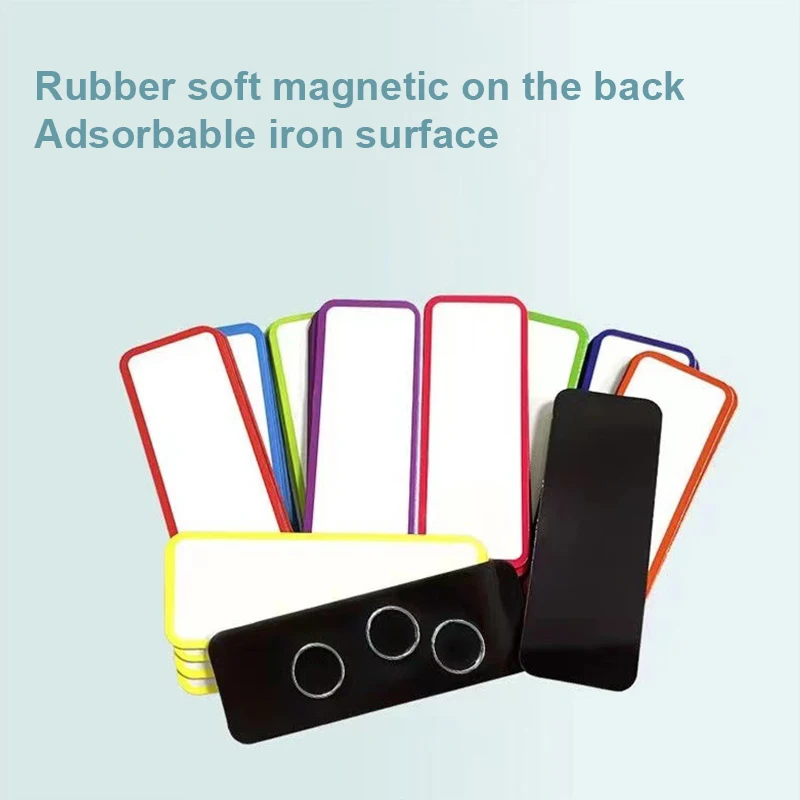 10 قطعة مسح جاف عمل الثلاجة رسالة السبورة المغناطيسي ملصق علامة مجلس تسميات قابل للمسح مسح علامات مغناطيس للكتابة