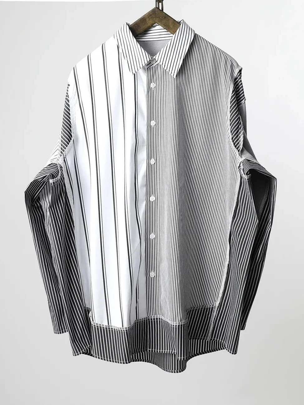 

Loose Fit Casual Striped Long Sleeve Men's Shirt New Spring Autumn Trendy Brand Comfortable Design Versatile Loose Men's Wear