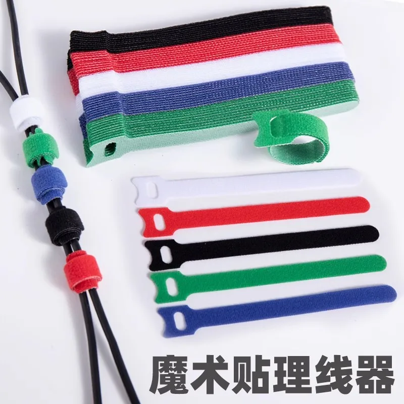 Free Cut Nylon Cable Management Straps Reusable Cord Bundler Desktop Data Wire Storage Organizer Gadget