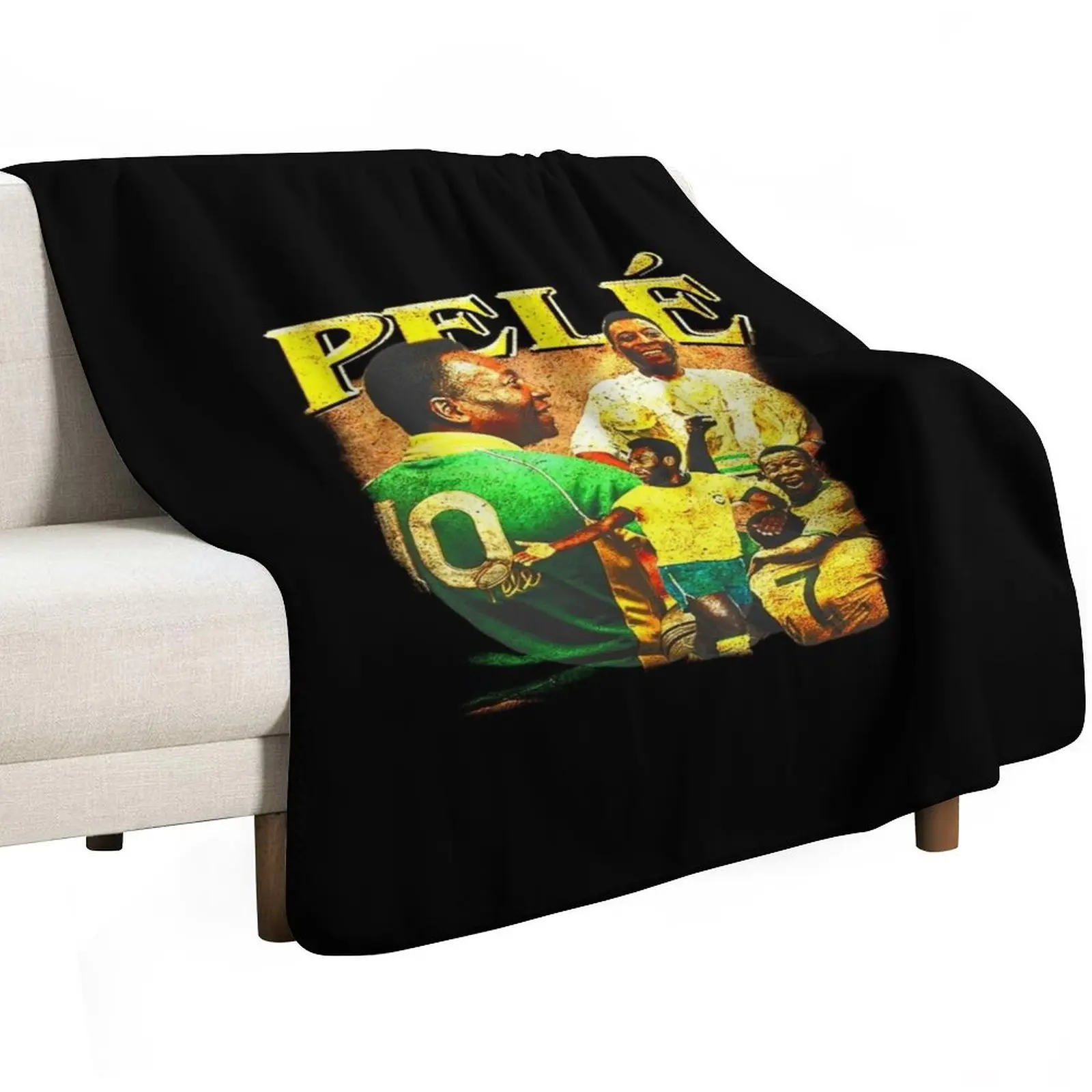 Pele The King Throw Blanket Sleeping Bag Fashion Sofas Cute Plaid Soft Plaid for babies Tourist Blankets