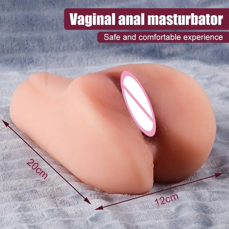 Vagina de silicone para homens, suprimentos de masturbação masculina, canal duplo, buceta de bolso de abertura dupla, vagnas artificiais, anal, buceta, sexo