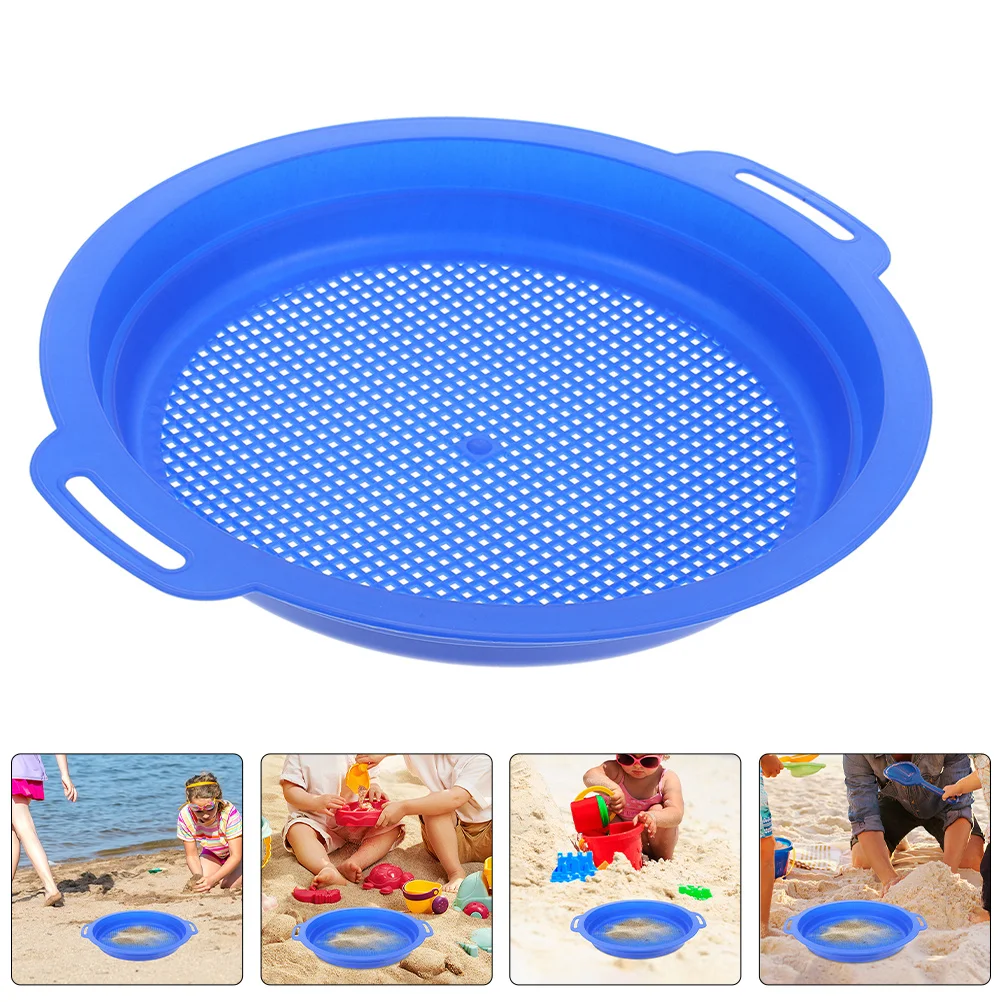 

4Pcs Kids Sand Sieve Beach Sifting Tool for Outdoor Play Large Capacity Plastic Sifter Fun Discovery Game Sandbox Activity Set
