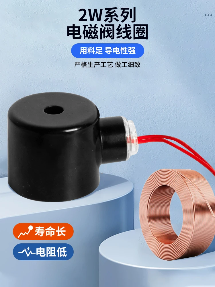 Solenoid Valve Water Valve Accessories 16 Holes 20 Holes Copper Coil Outdoor Waterproof Energy-saving Motor Motor Ac220v24v12v