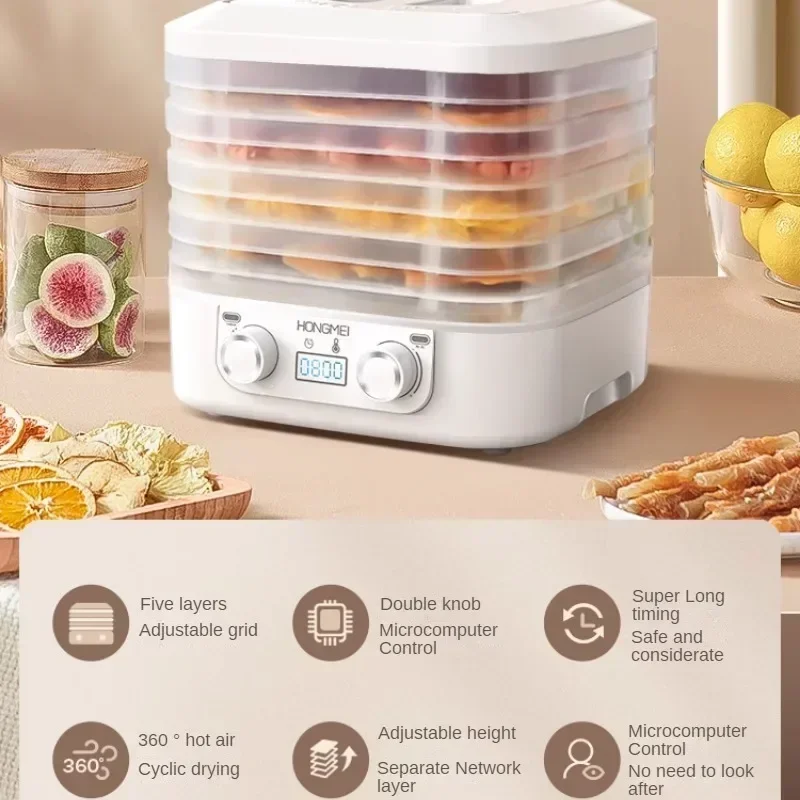 Dehydrator 220v Haustier behandelt Obst Gemüse Fleisch Luft trockner kleine Heißluft trocknungs maschine 탈수기 deshidratador de alimentos y frutas