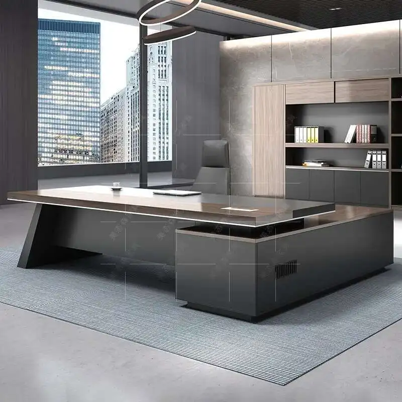 

Storage Cabinet Boss Desk Manager Corner Designer Luxury Accessories Filing Cabinets Desk Reception Customized Bureau Furniture