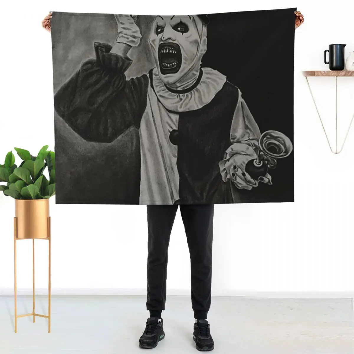 Clown movie Poster Throw Blanket Fashion Sofas Beach Moving For Baby Plaid on the sofa Blankets