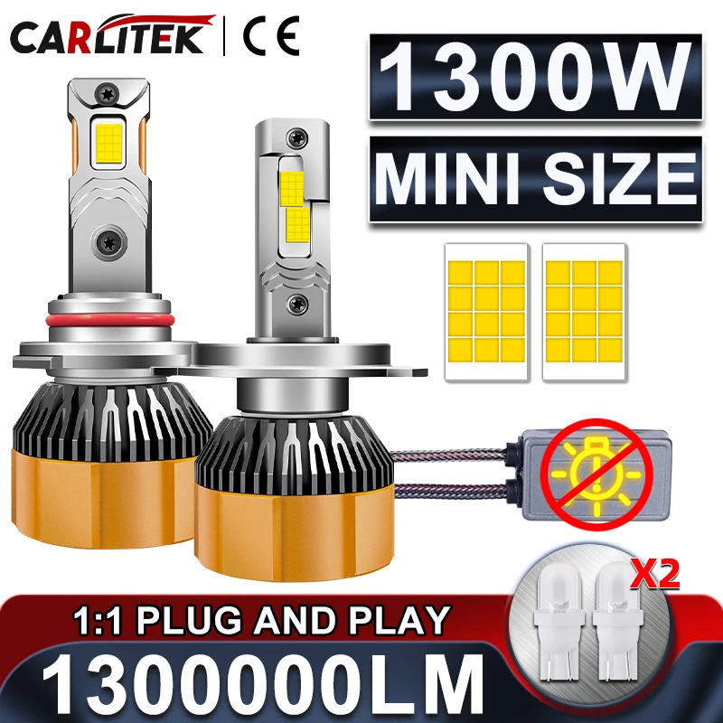 H7 H4 Led Car Headlights H3 H1 Canbus Lights 1300W 130000LM H11 H8 Led Lamp 8580 CSP Chips HB3 9005 HB4 9006 9012 HIR2 LED 6000K