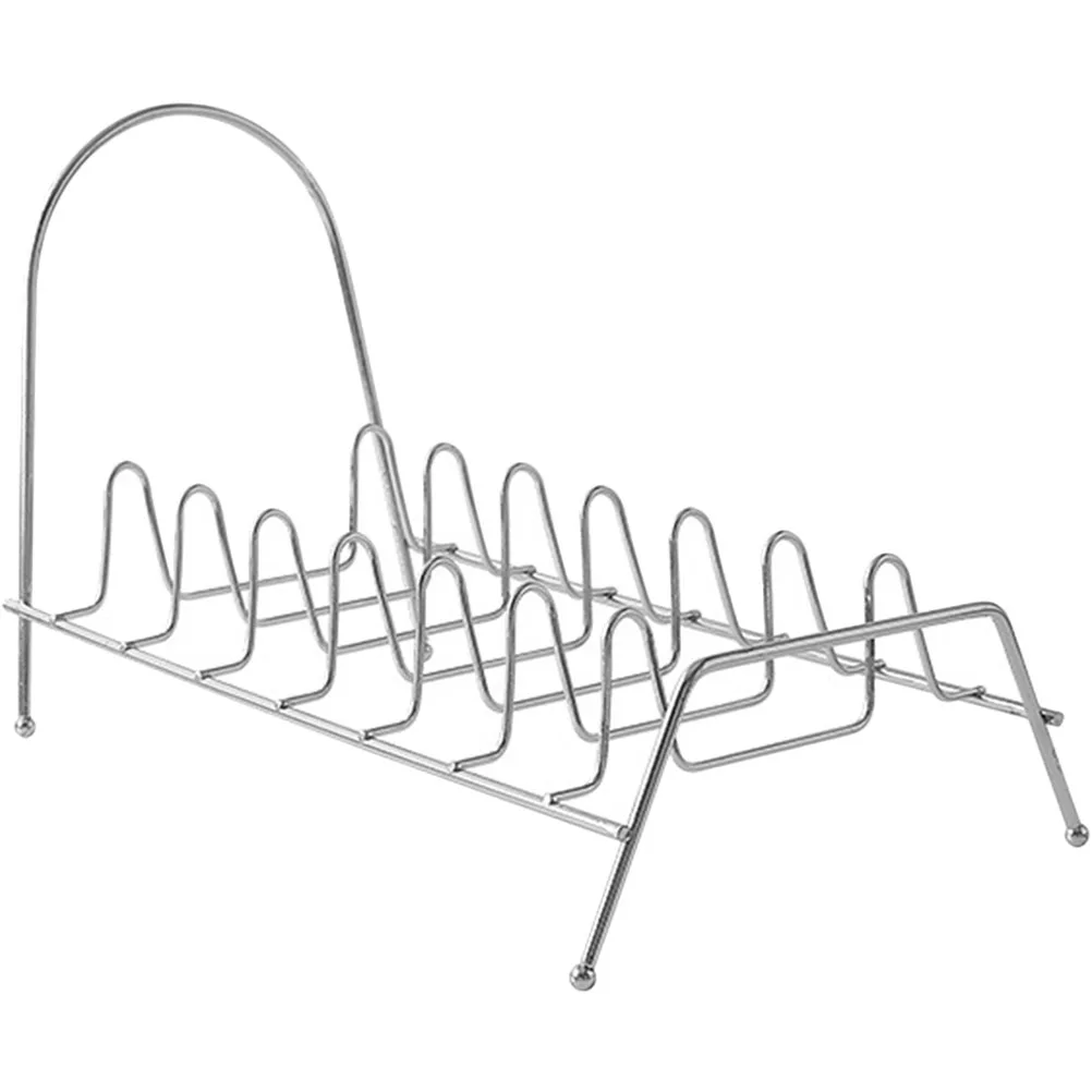 

Stainless Steel Dish Rack Rustproof Countertop Organizer Bowl Plate Drying Holder Kitchen Storage Shelf Metal Cabinet Utensil