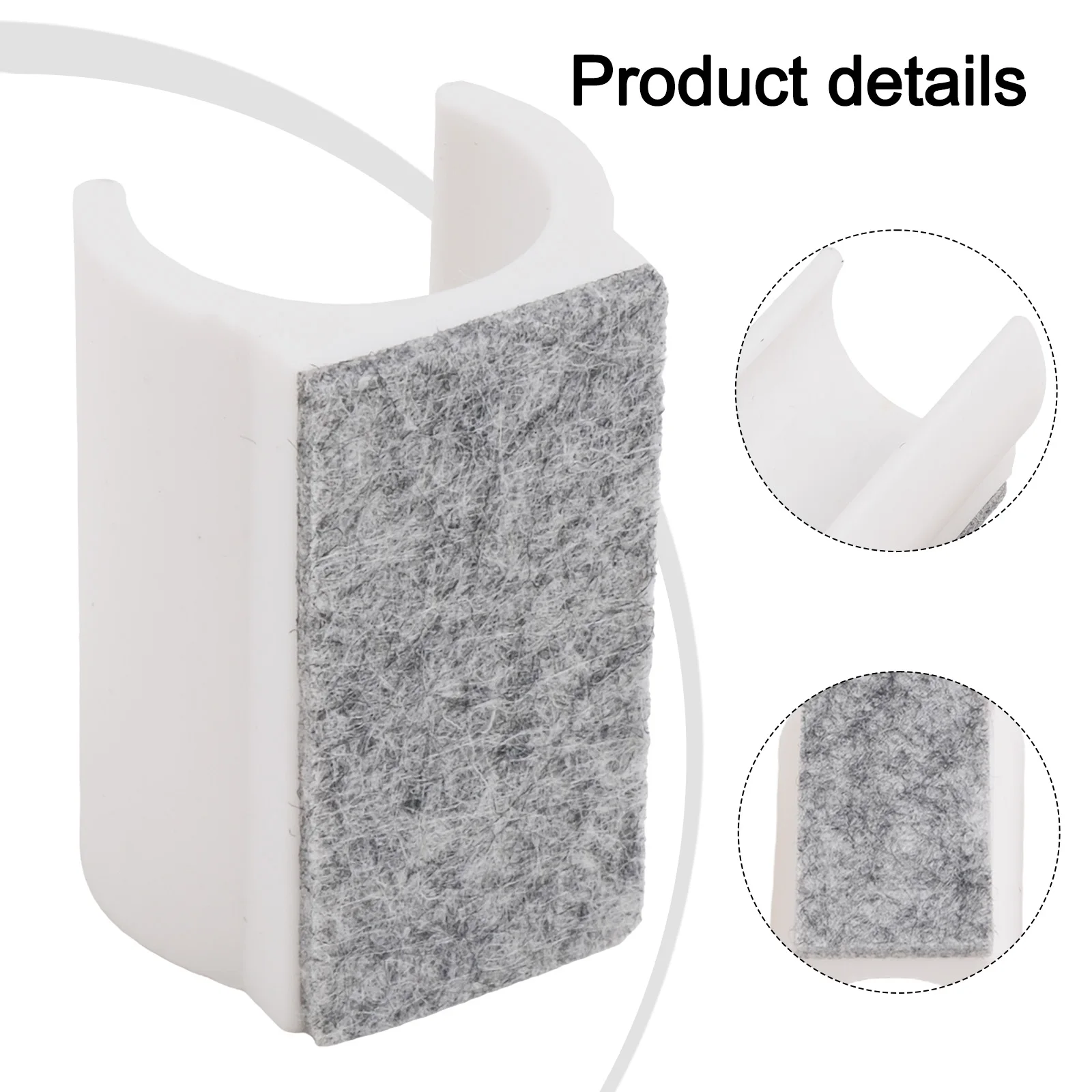 8pcs Chair Cups U-shaped Foot Pad Furniture Gliders With Pre-assembled Felt Pads 25mm U-shaped Foot Pad For Protecting Floors